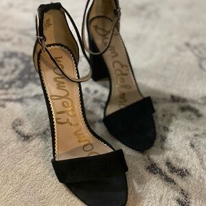 Sam Edelman Black Ankle Strap Heels